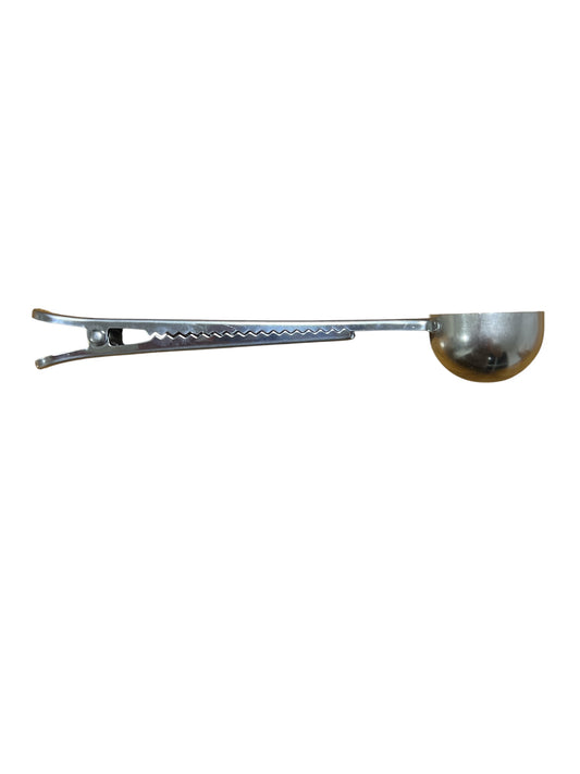 Cuchara medidora con clip en acero inoxidable